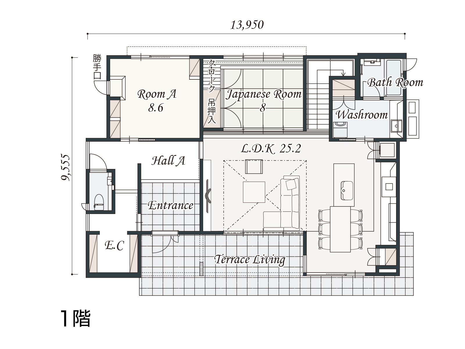 【中百舌鳥第二】の間取り1F