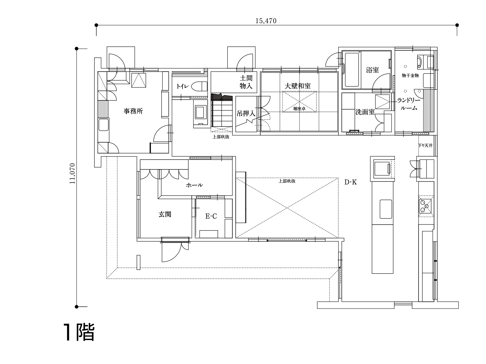 【福井ﾊｳｼﾞﾝｸﾞﾊﾟｰｸ】の間取り1F
