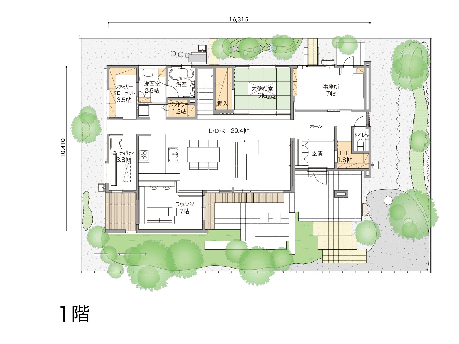 【桑名】の間取り1F