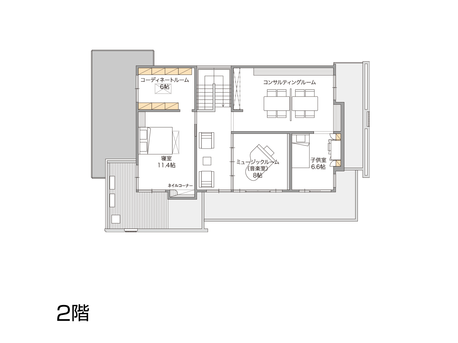 【桑名】の間取り2F