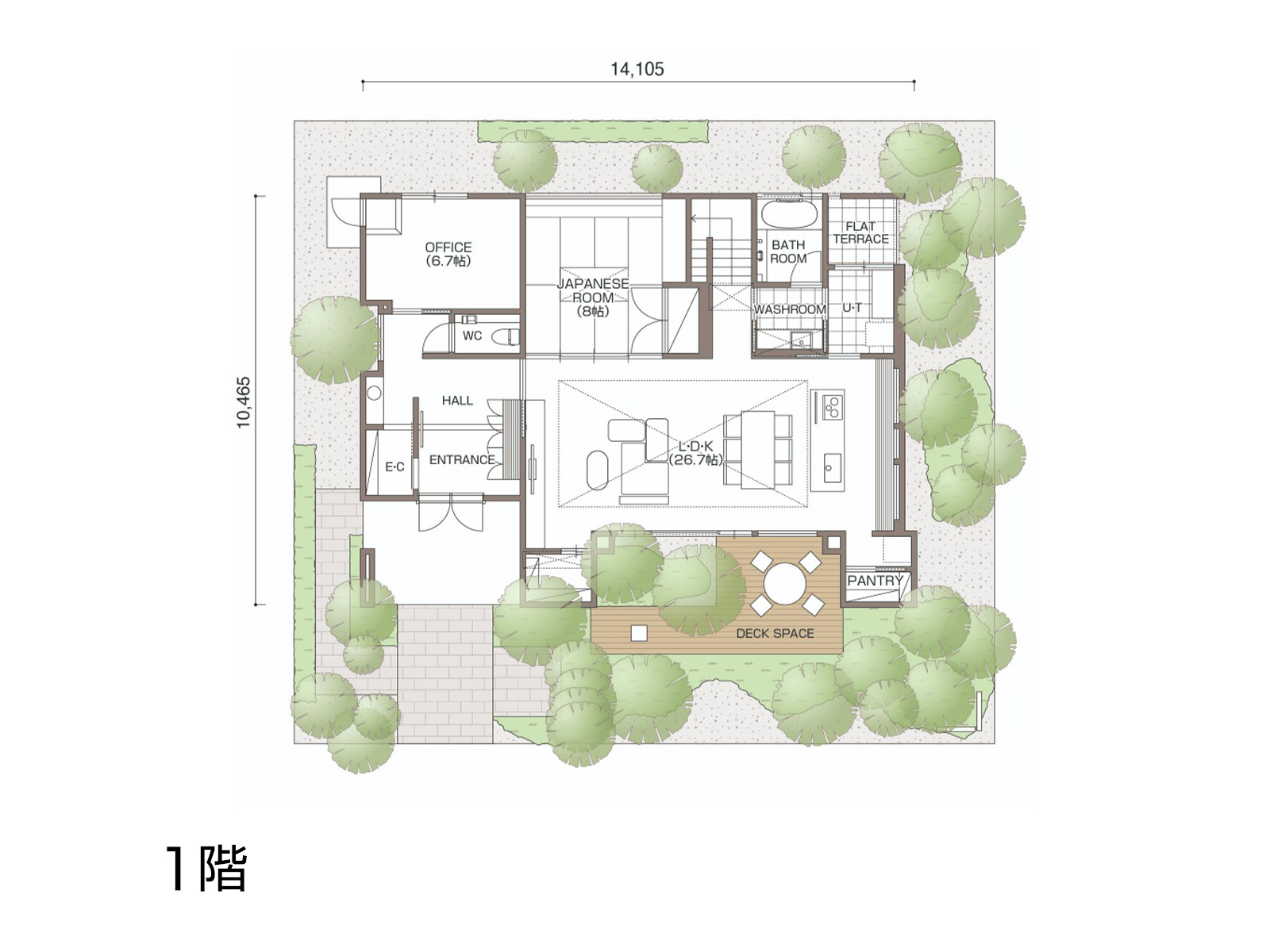 【吉島】の間取り1F