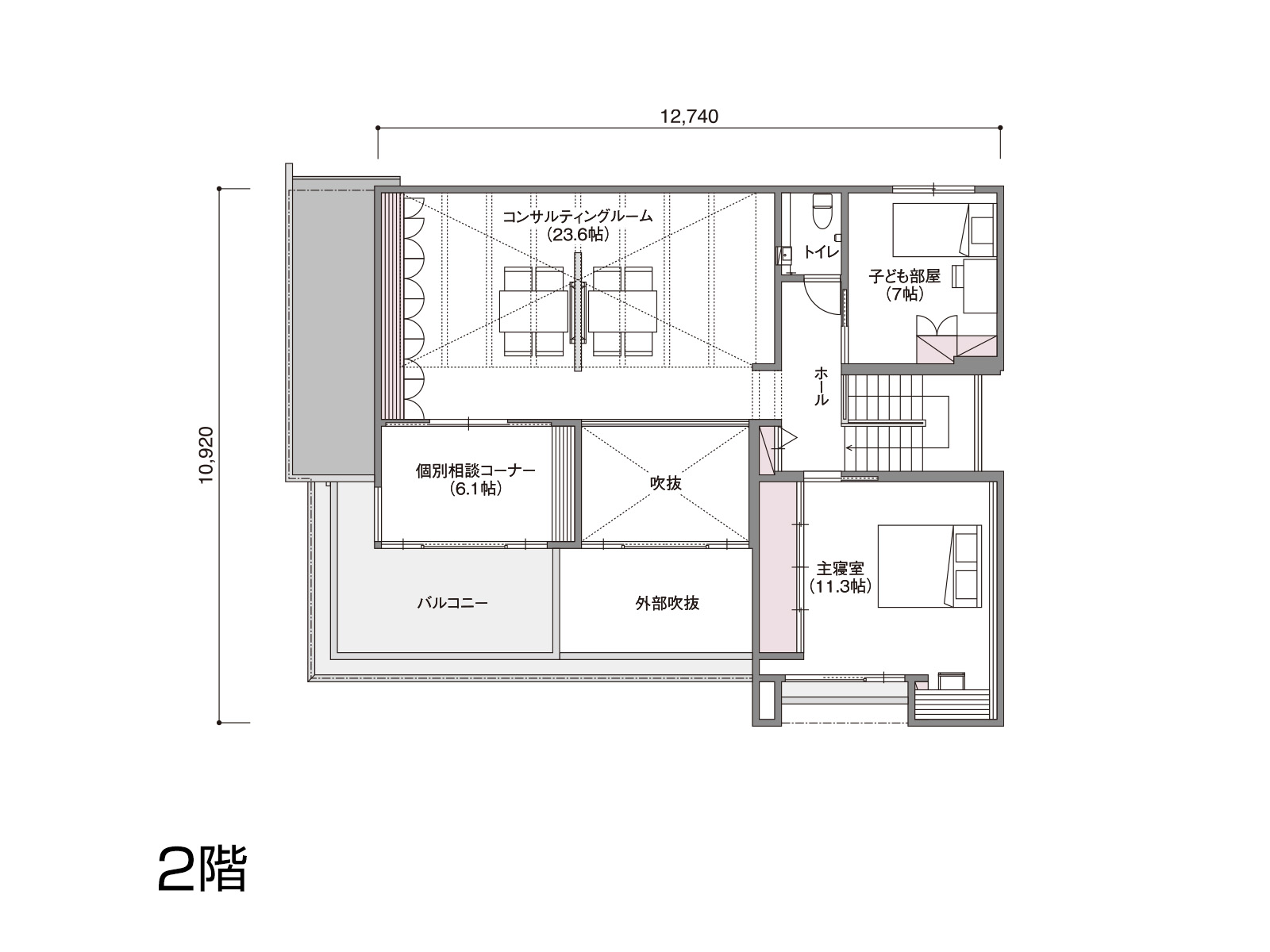 【大宮第二】の間取り2F