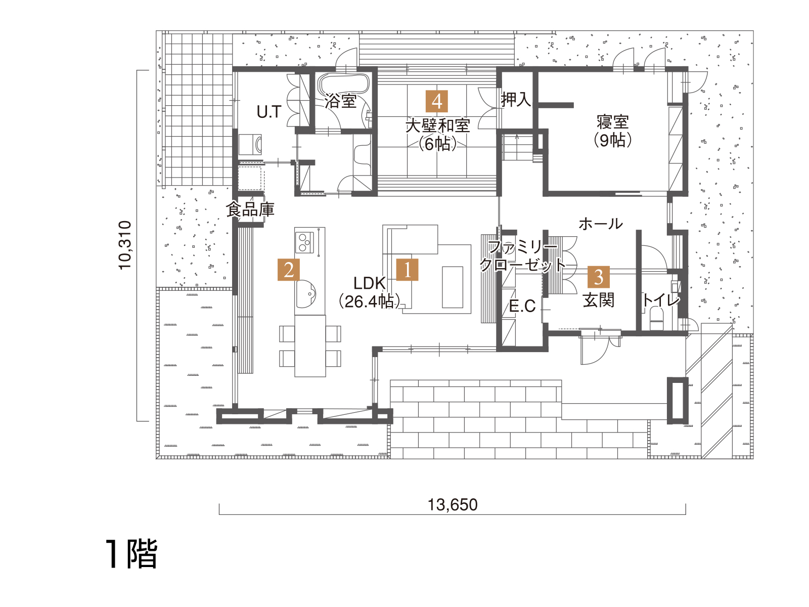 【厚木】の間取り1F
