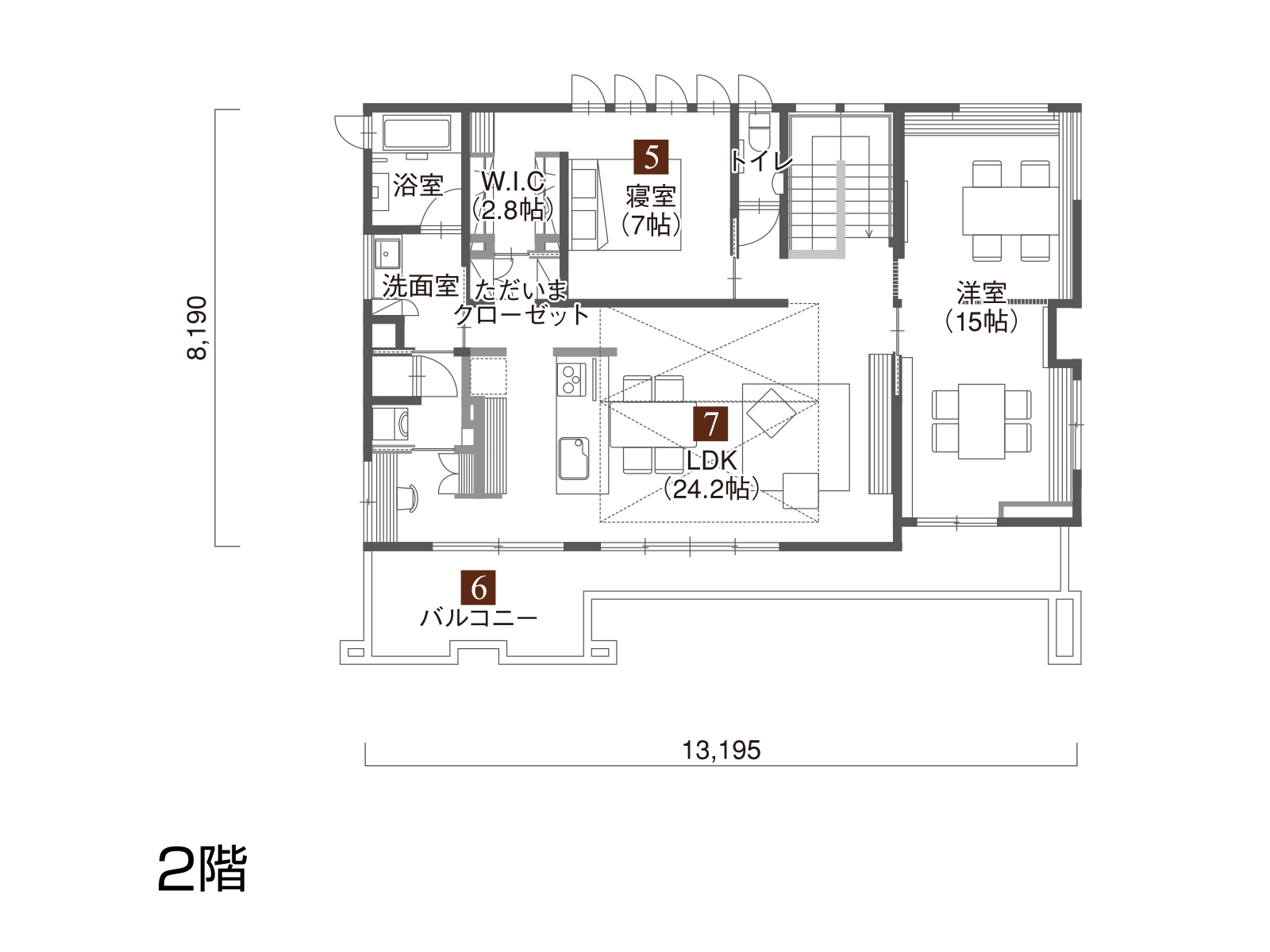 【厚木】の間取り2F