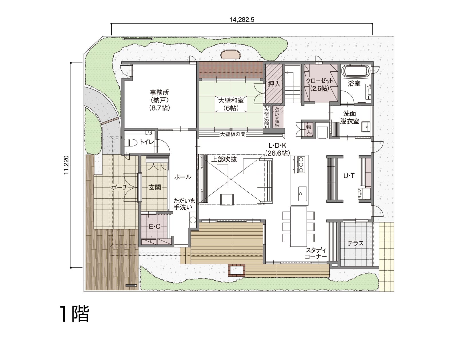 【鹿島】の間取り1F