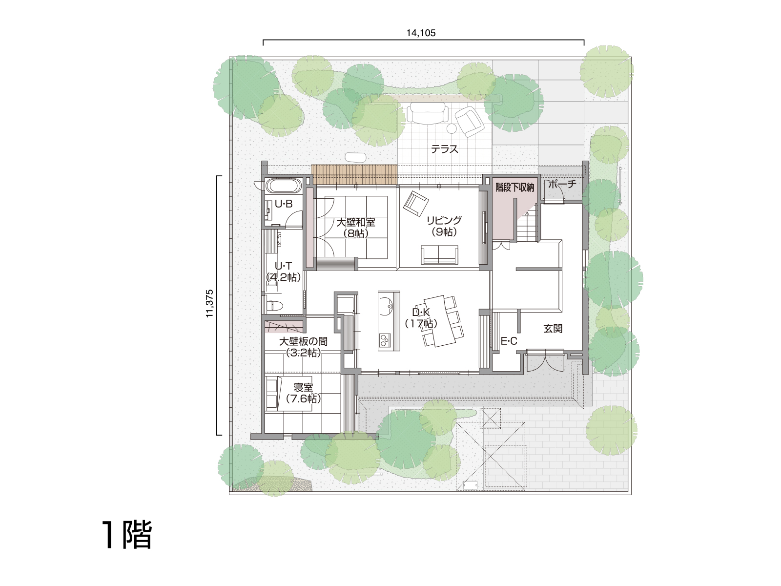 【長久手第二】の間取り1F