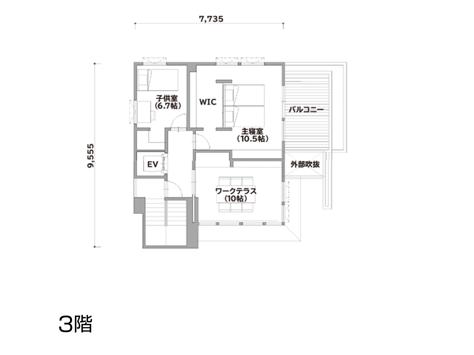 【成増】の間取り3F