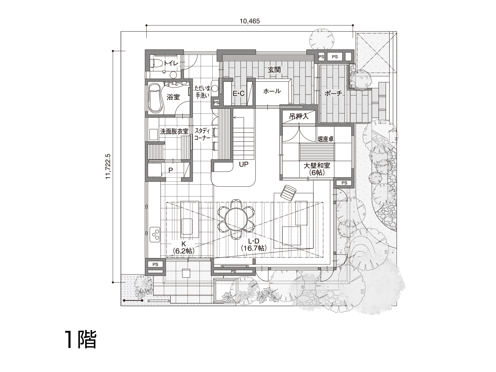 【仙台駅東口】の間取り1F