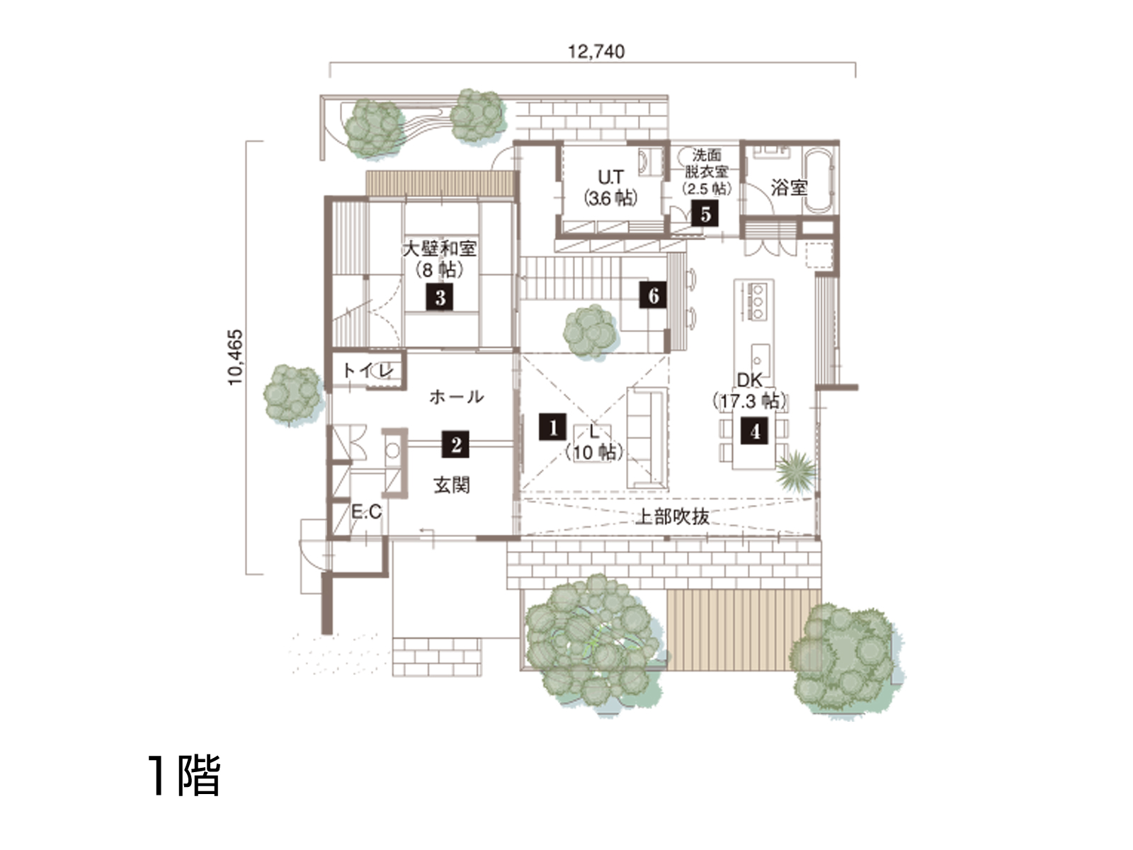 【福知山】の間取り1F