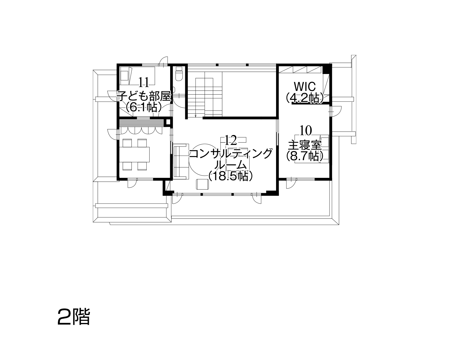 【北２４条】の間取り2F