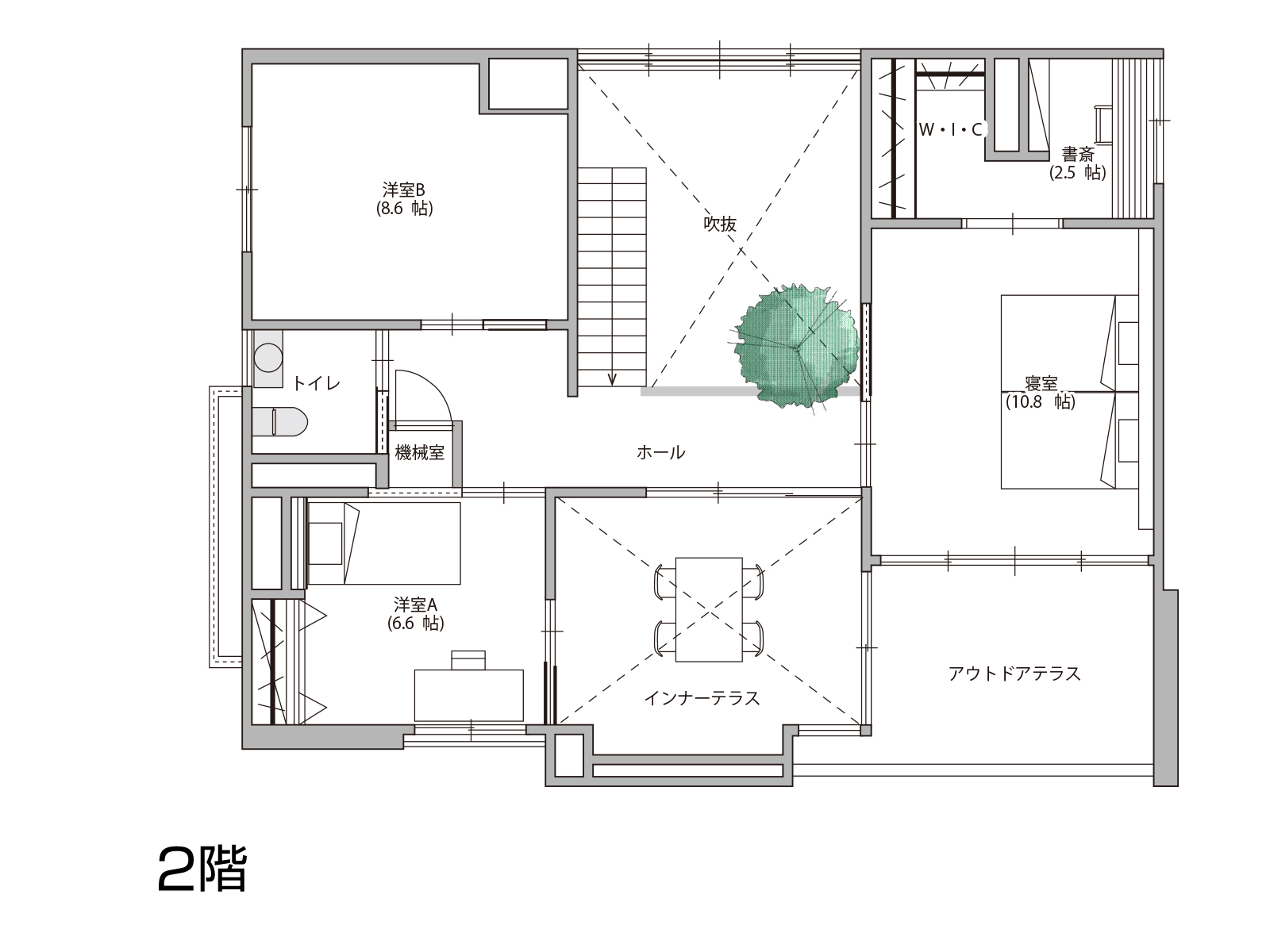 【小金井府中】の間取り2F
