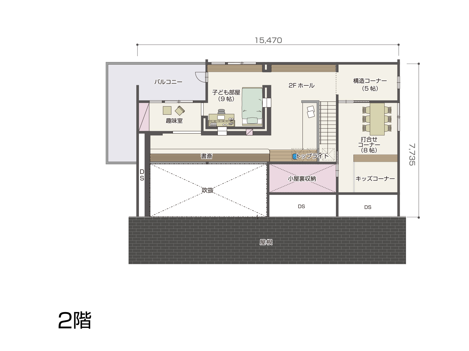 【大分】の間取り2F