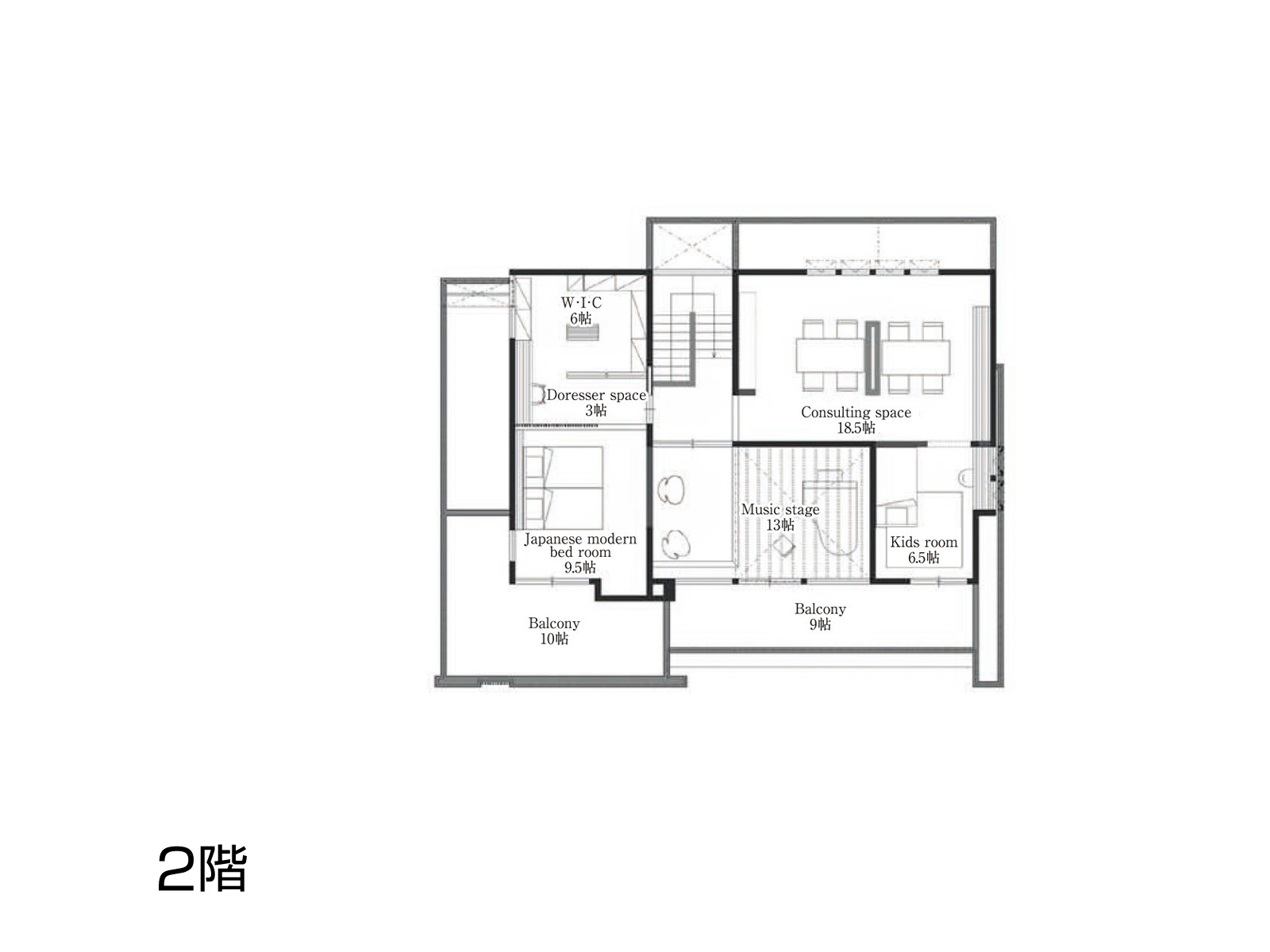 【大垣】の間取り2F