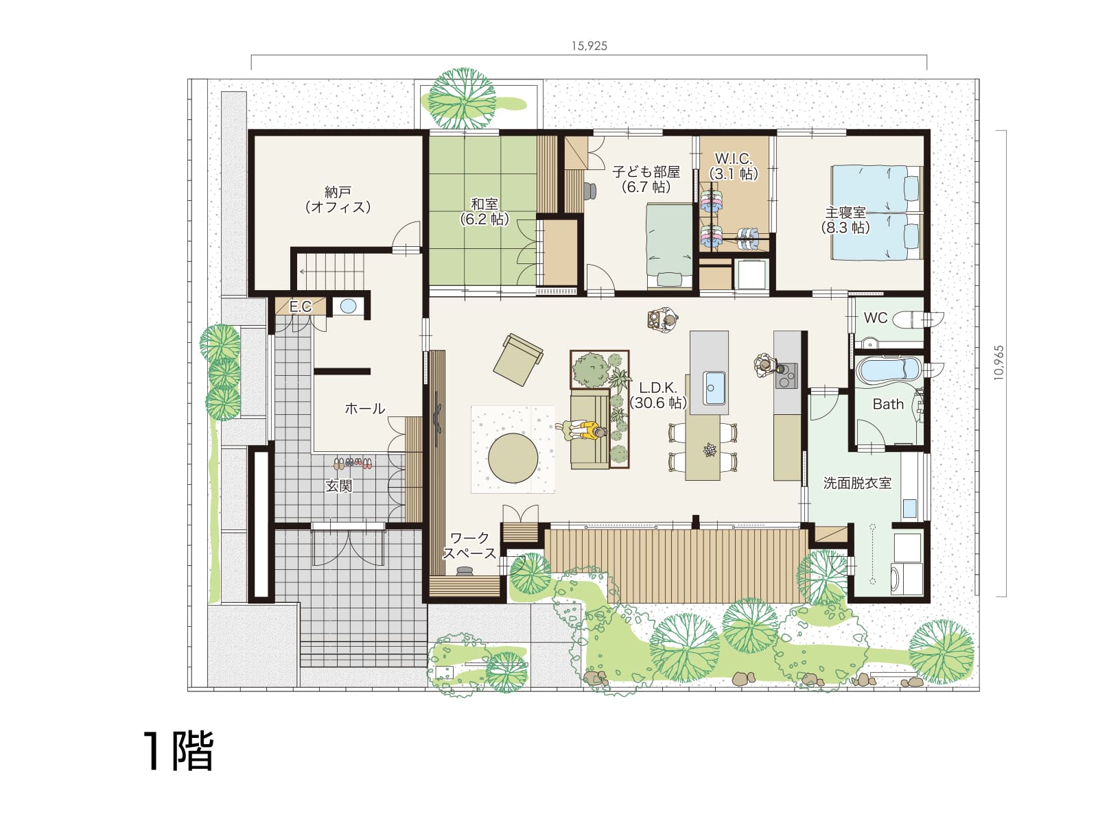 【喜々津】の間取り1F