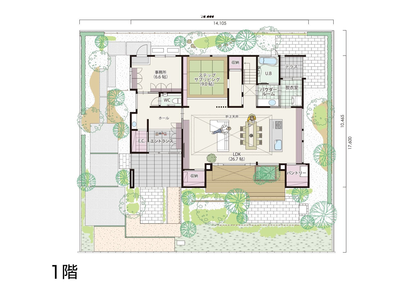 【アルプわさだ】の間取り1F