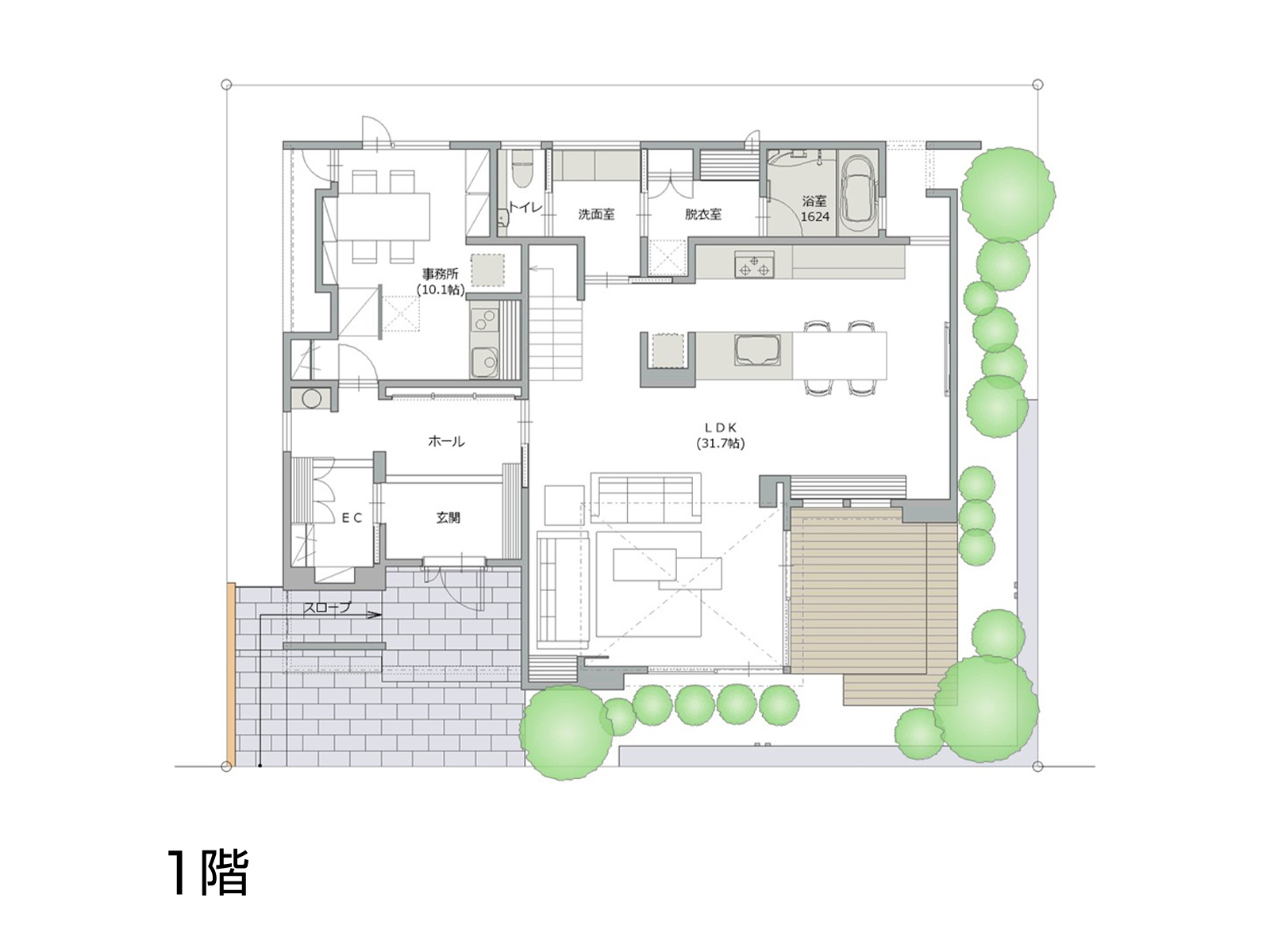 【北円山】の間取り1F