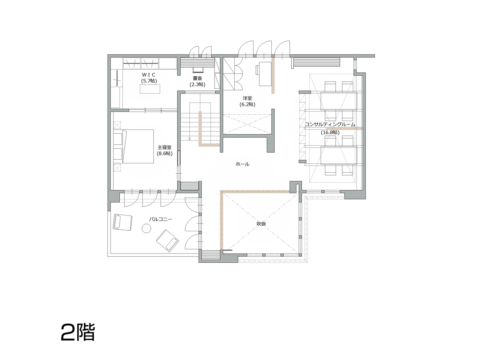 【北円山】の間取り2F