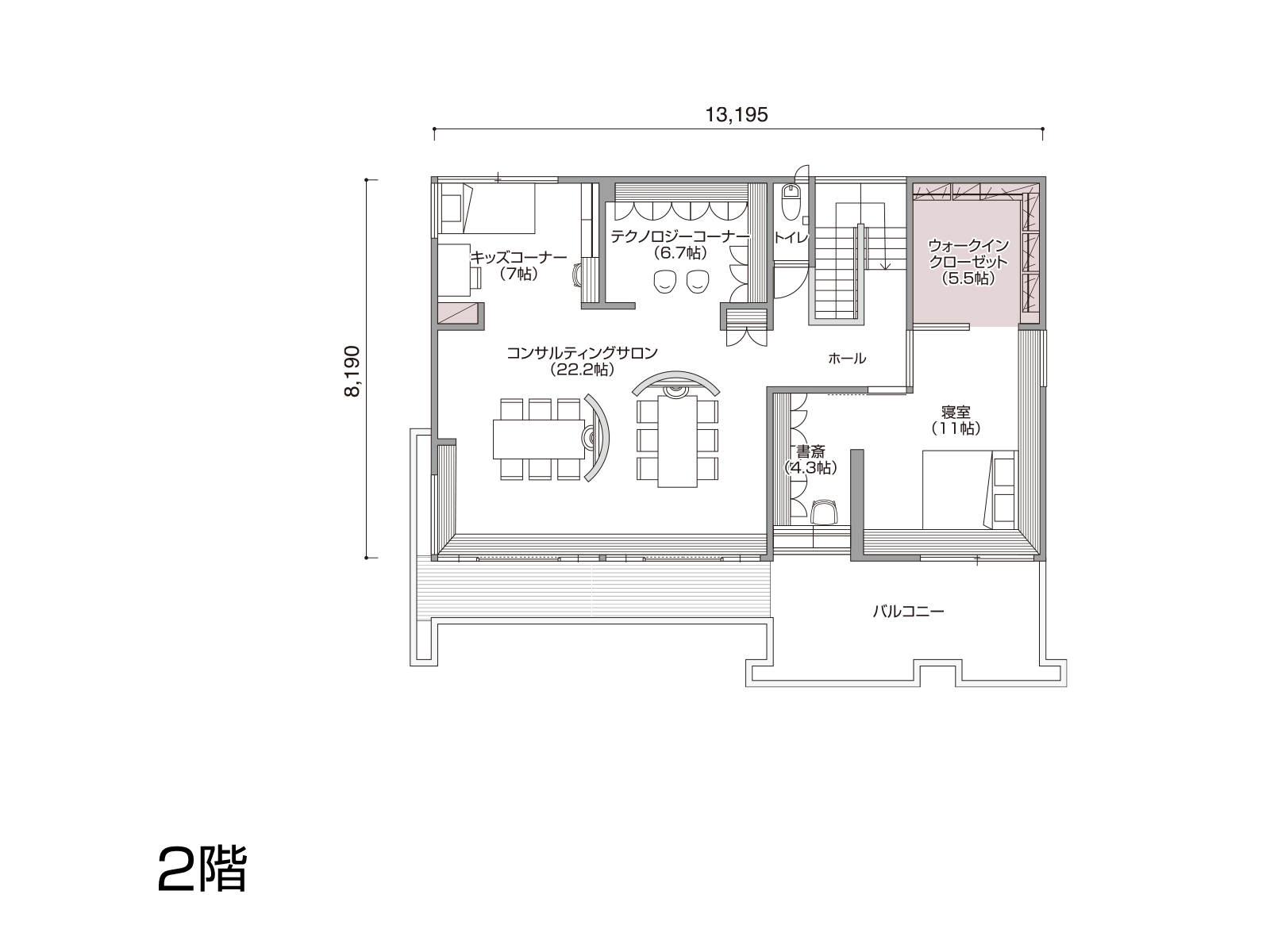 【ふくやま】の間取り2F