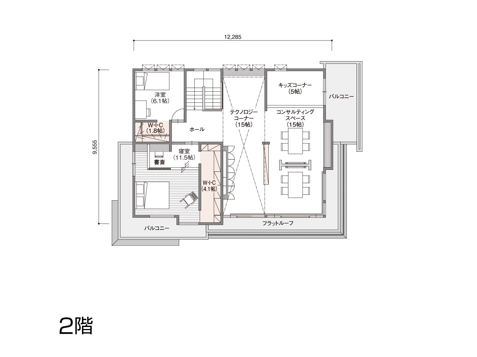 【佐野】の間取り2F