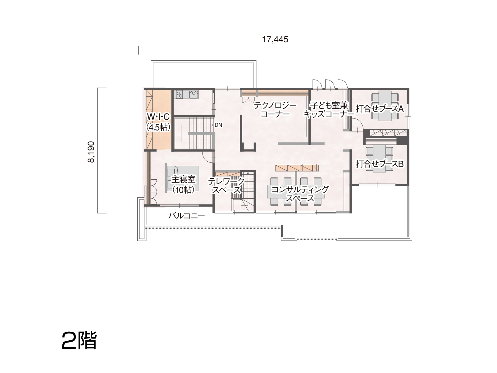 【福島中央】の間取り2F