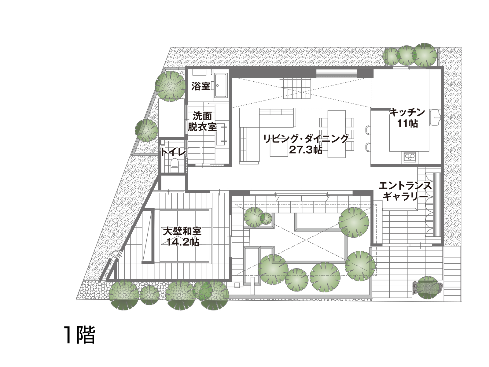 【浜田山第一】の間取り1F