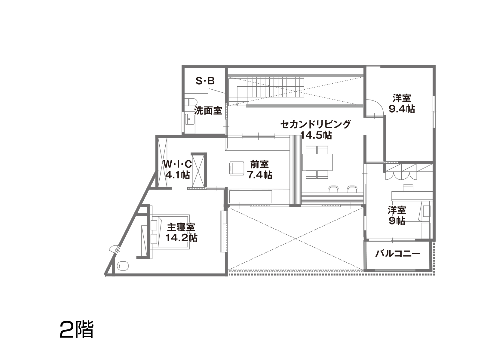 【浜田山第一】の間取り2F