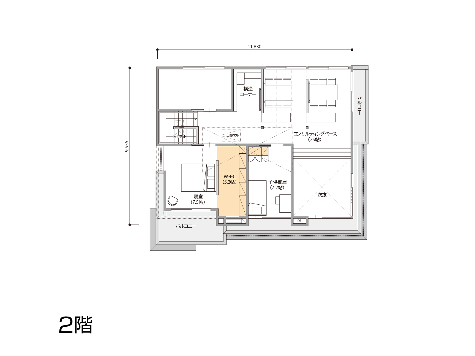 【泉佐野】の間取り2F