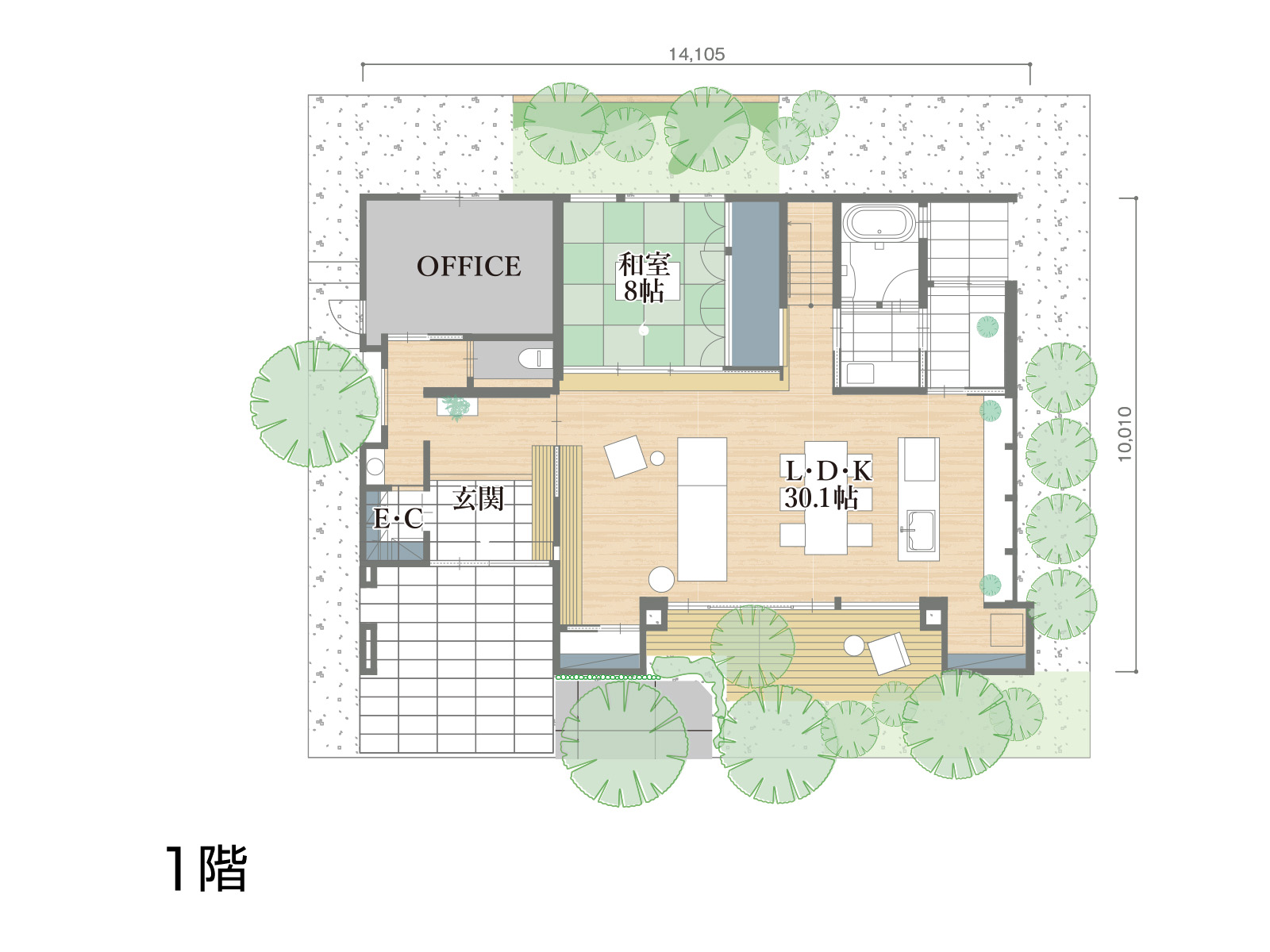 【石神井】の間取り1F