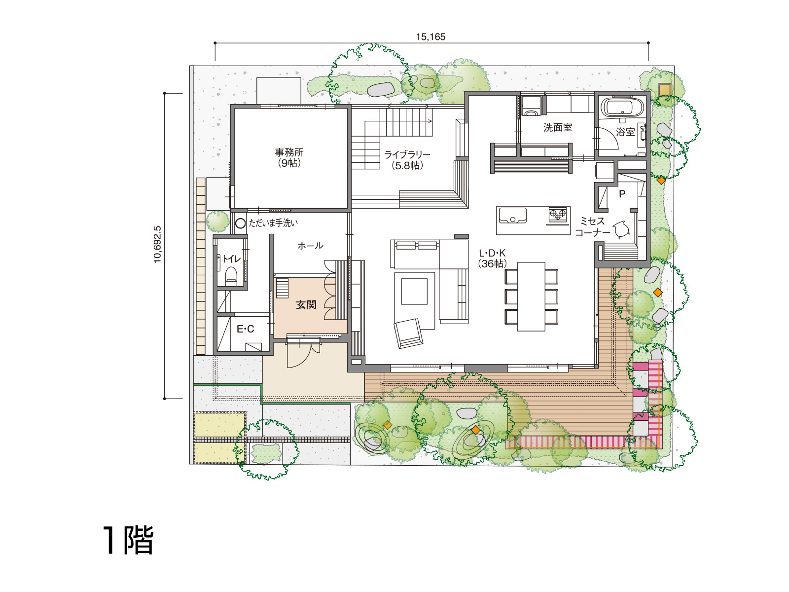 【春日部】の間取り1F