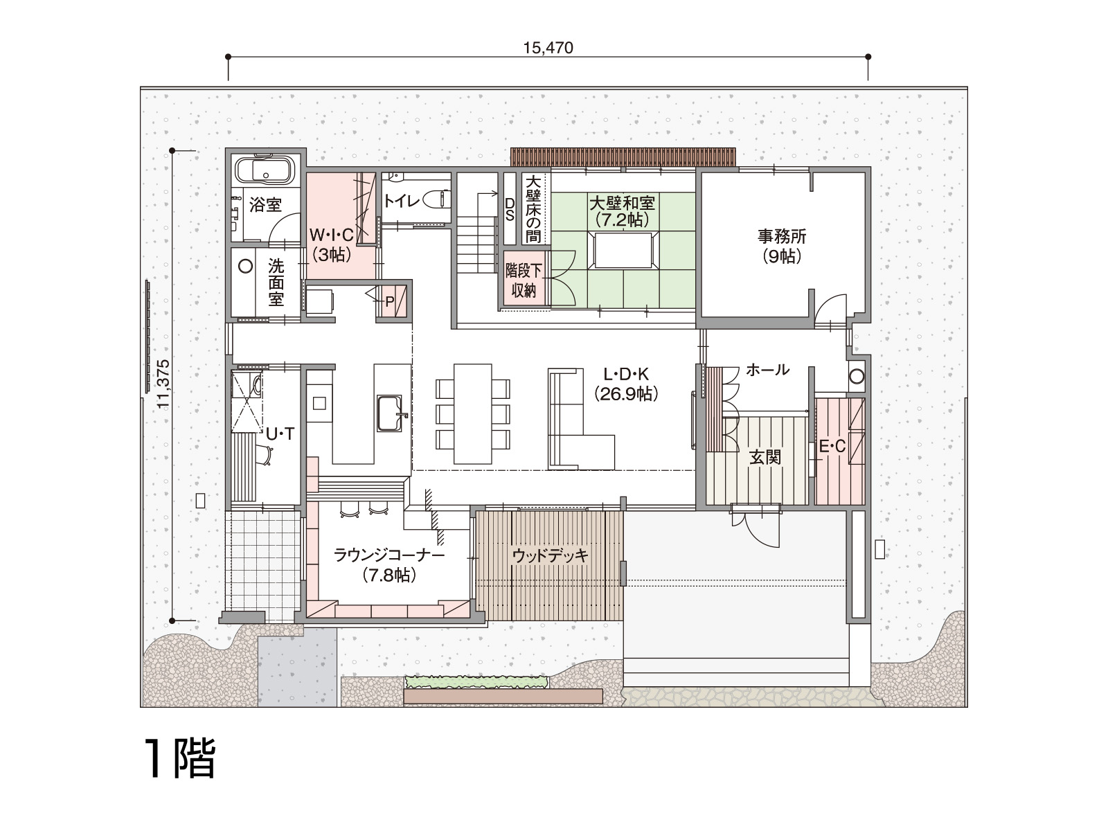 【長岡】の間取り1F