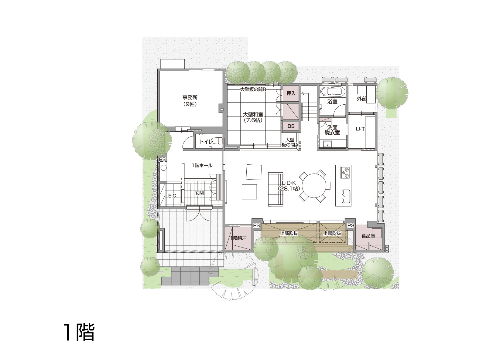 【土岐】の間取り1F