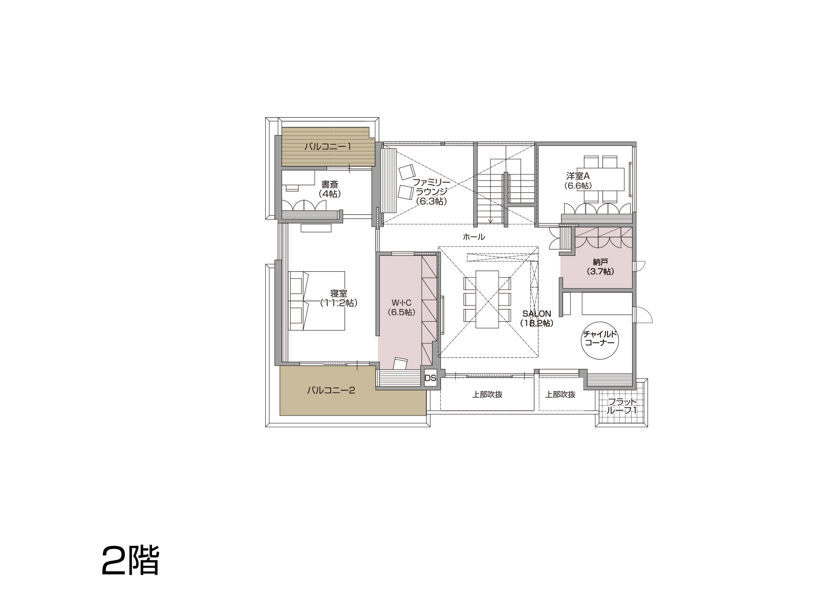 【土岐】の間取り2F