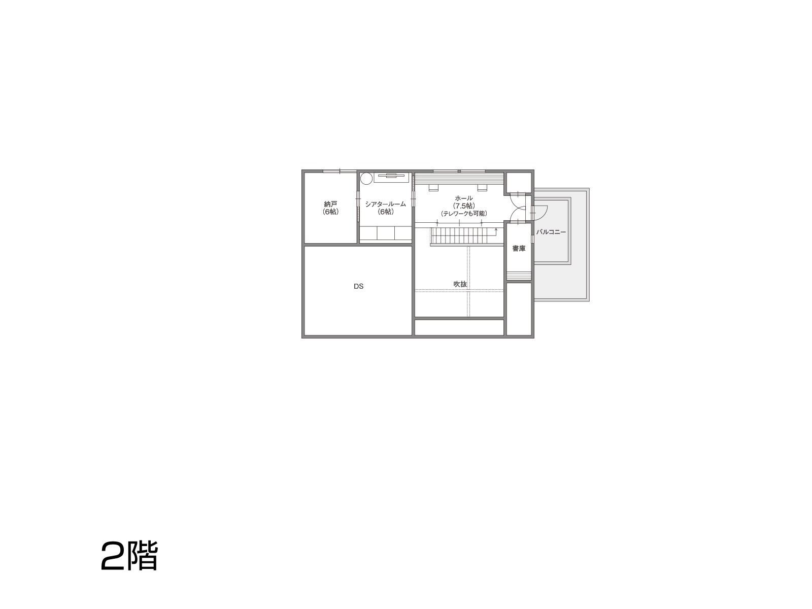 【米子(木の家Lab.)】の間取り2F
