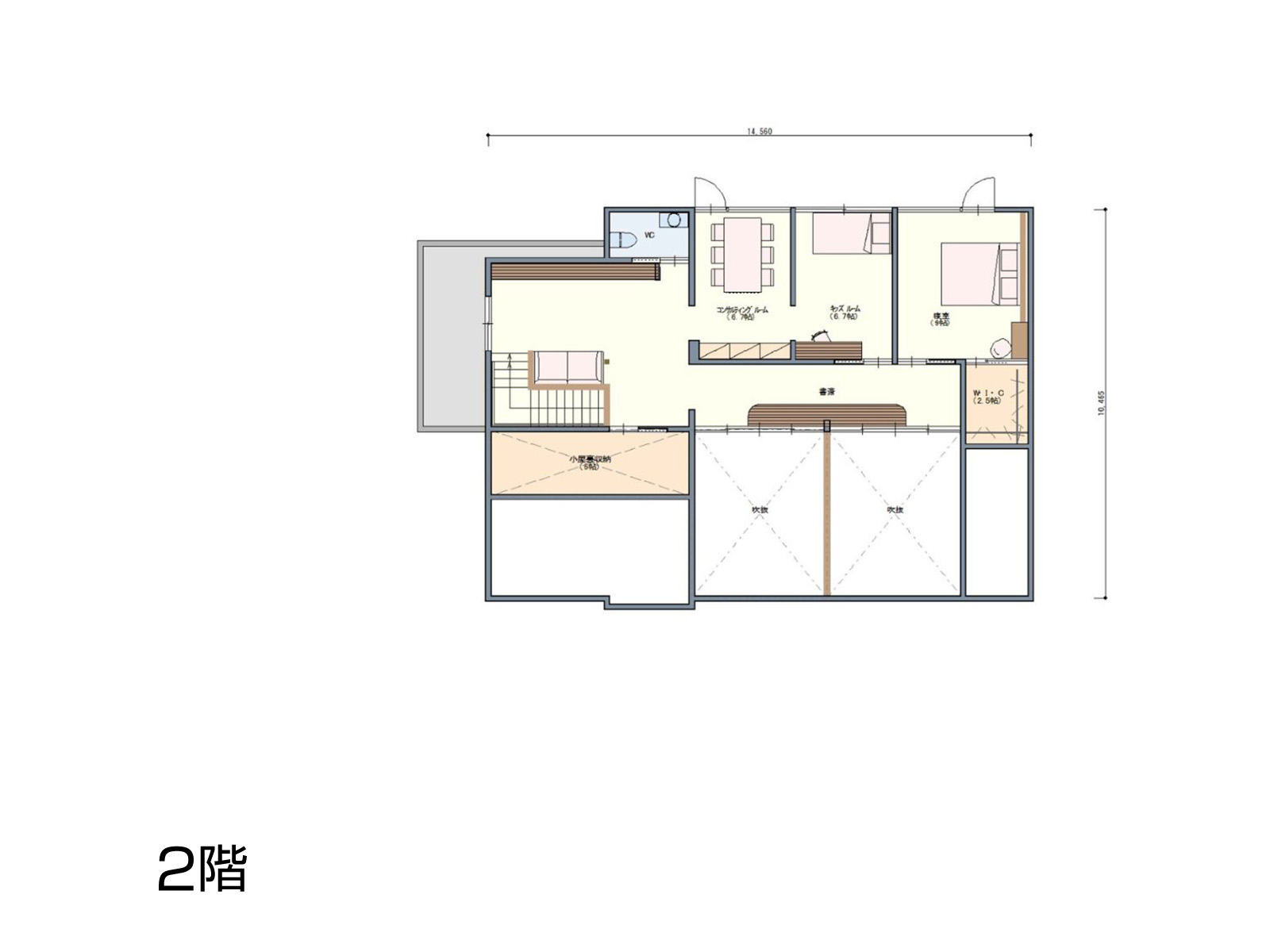 【東広島】の間取り2F