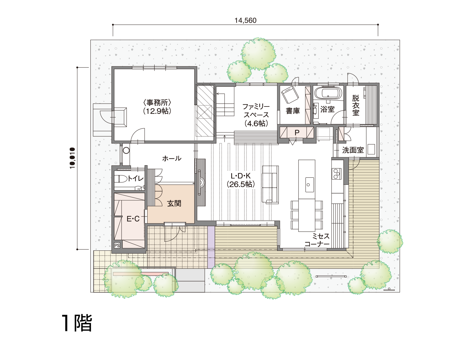 【幕張第一】の間取り1F