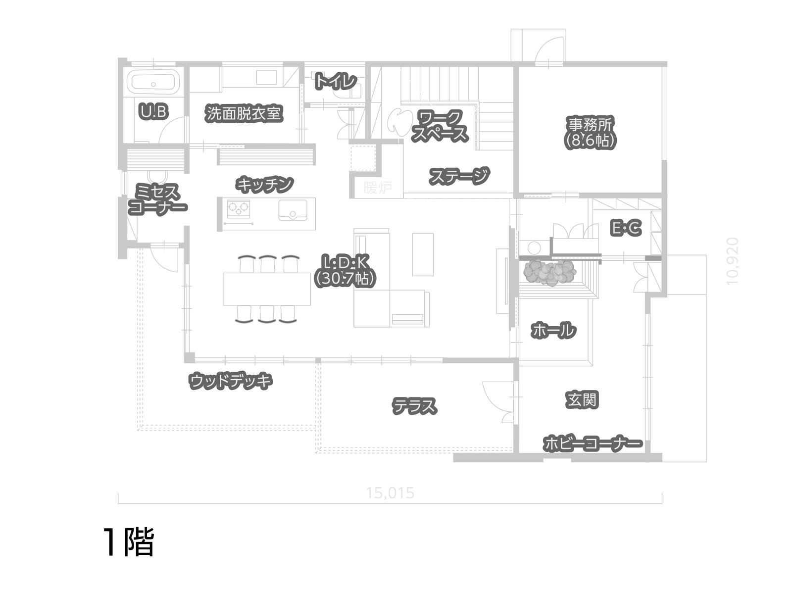 【つくば第一】の間取り1F