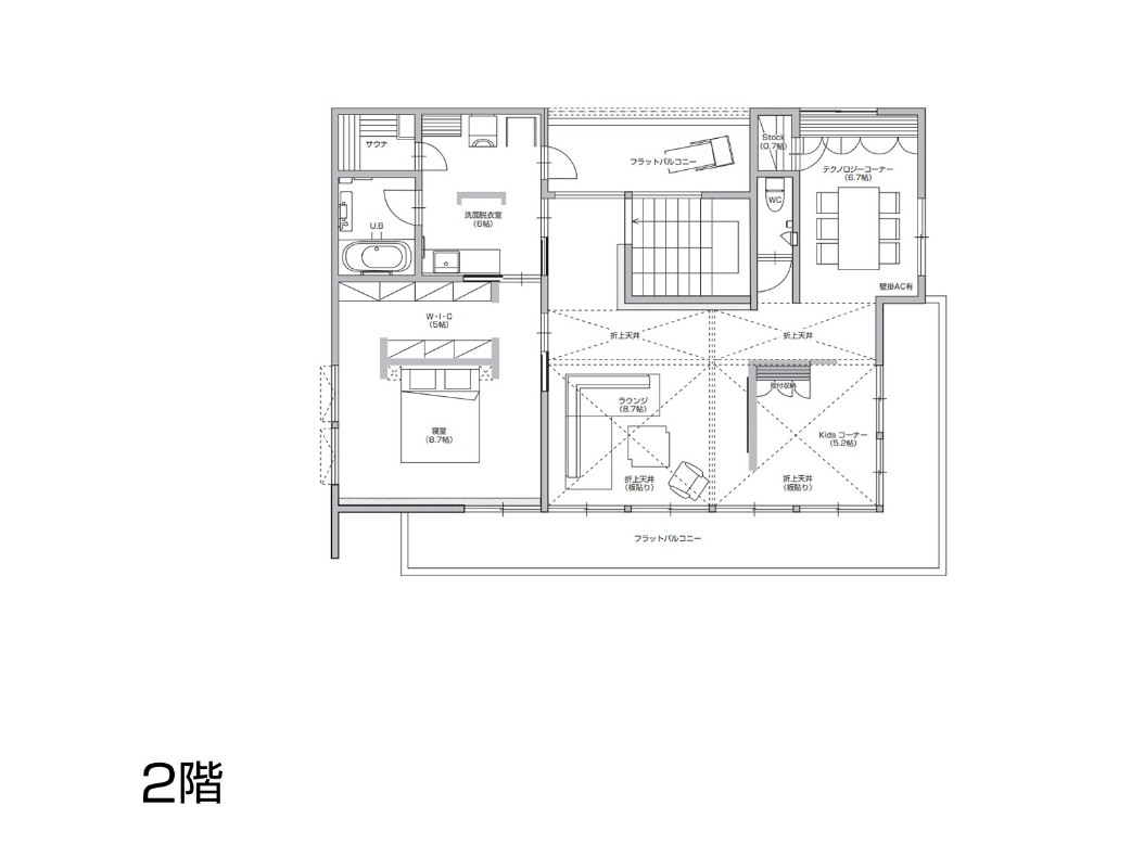 【武蔵野】の間取り2F