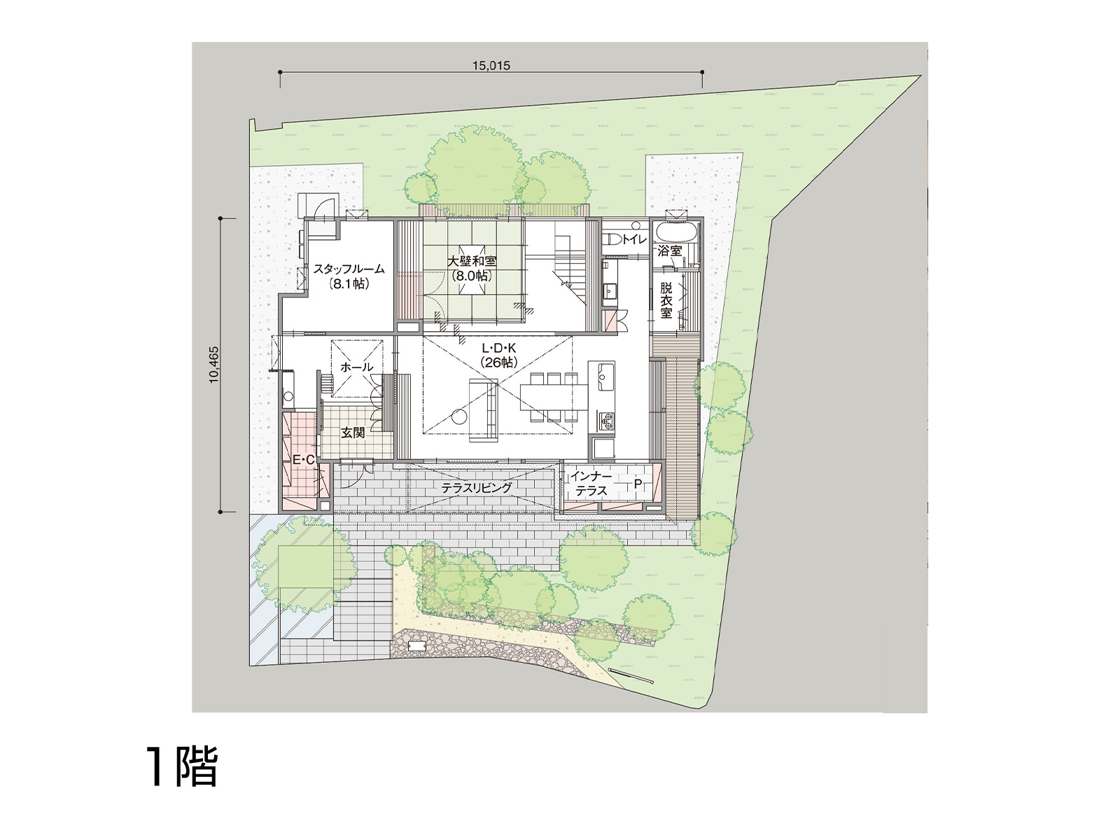 【上田】の間取り1F