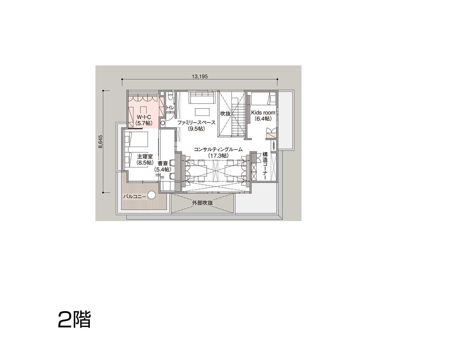 【上田】の間取り2F