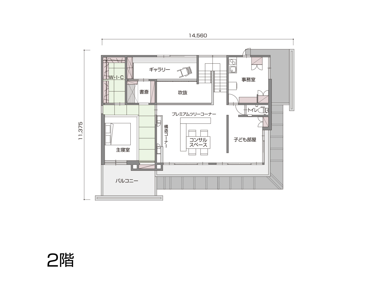 【松前】の間取り2F