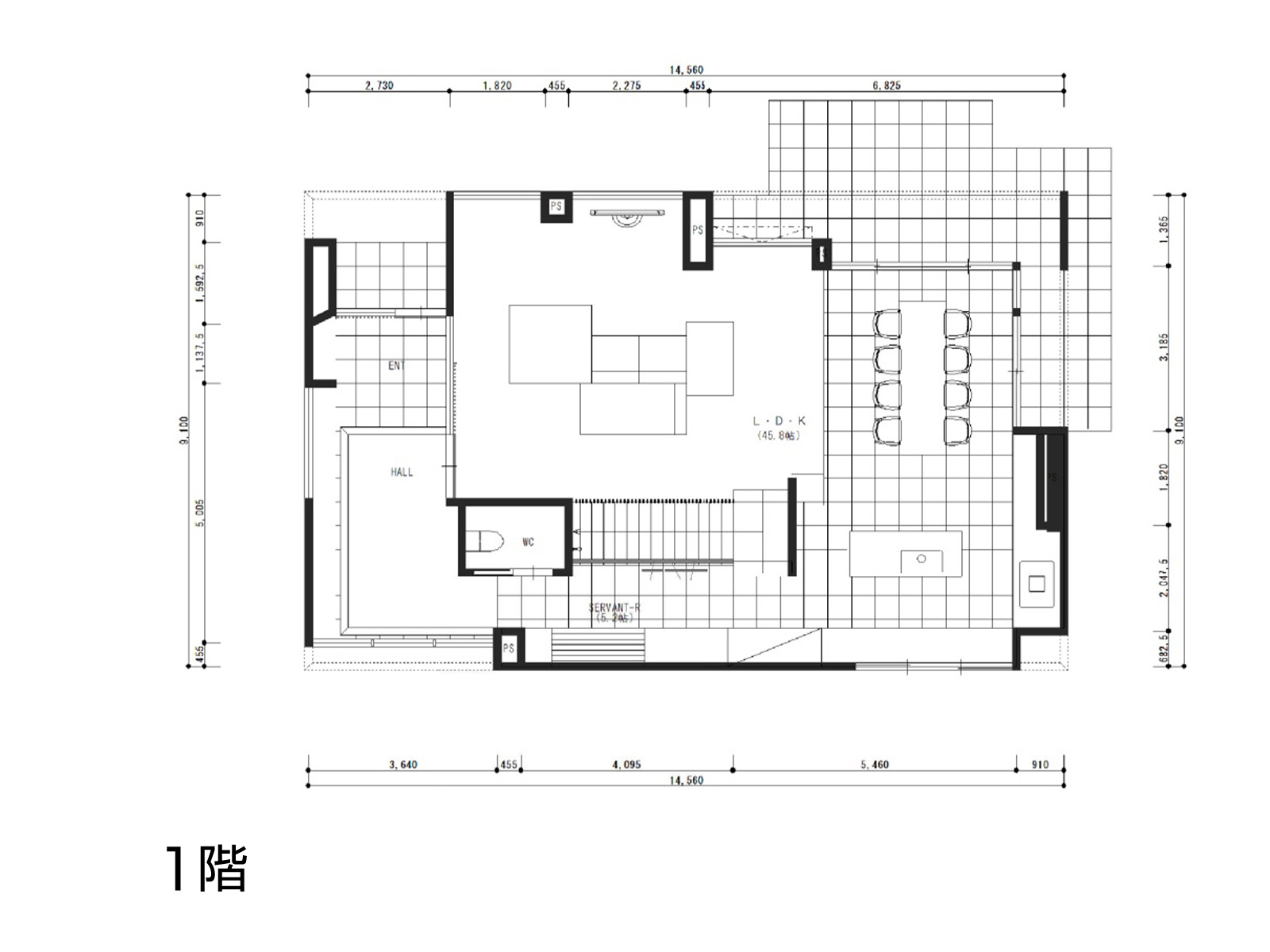 【箕面第二】の間取り1F