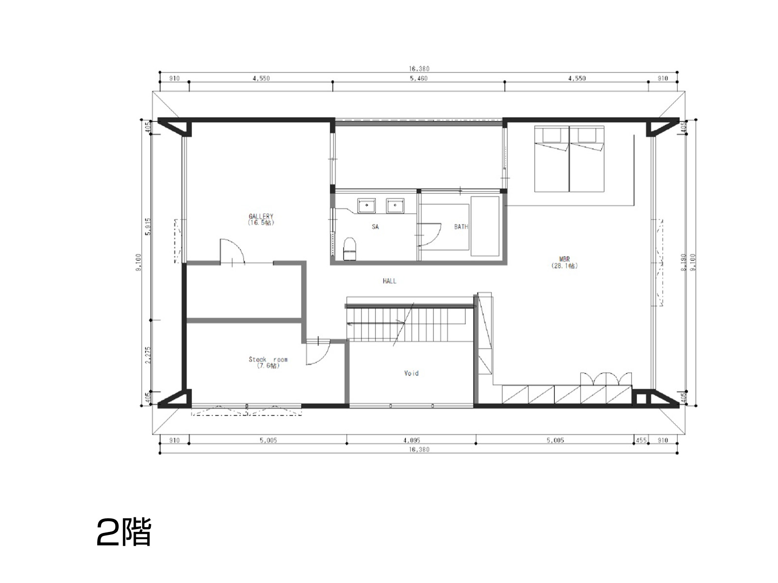 【箕面第二】の間取り2F