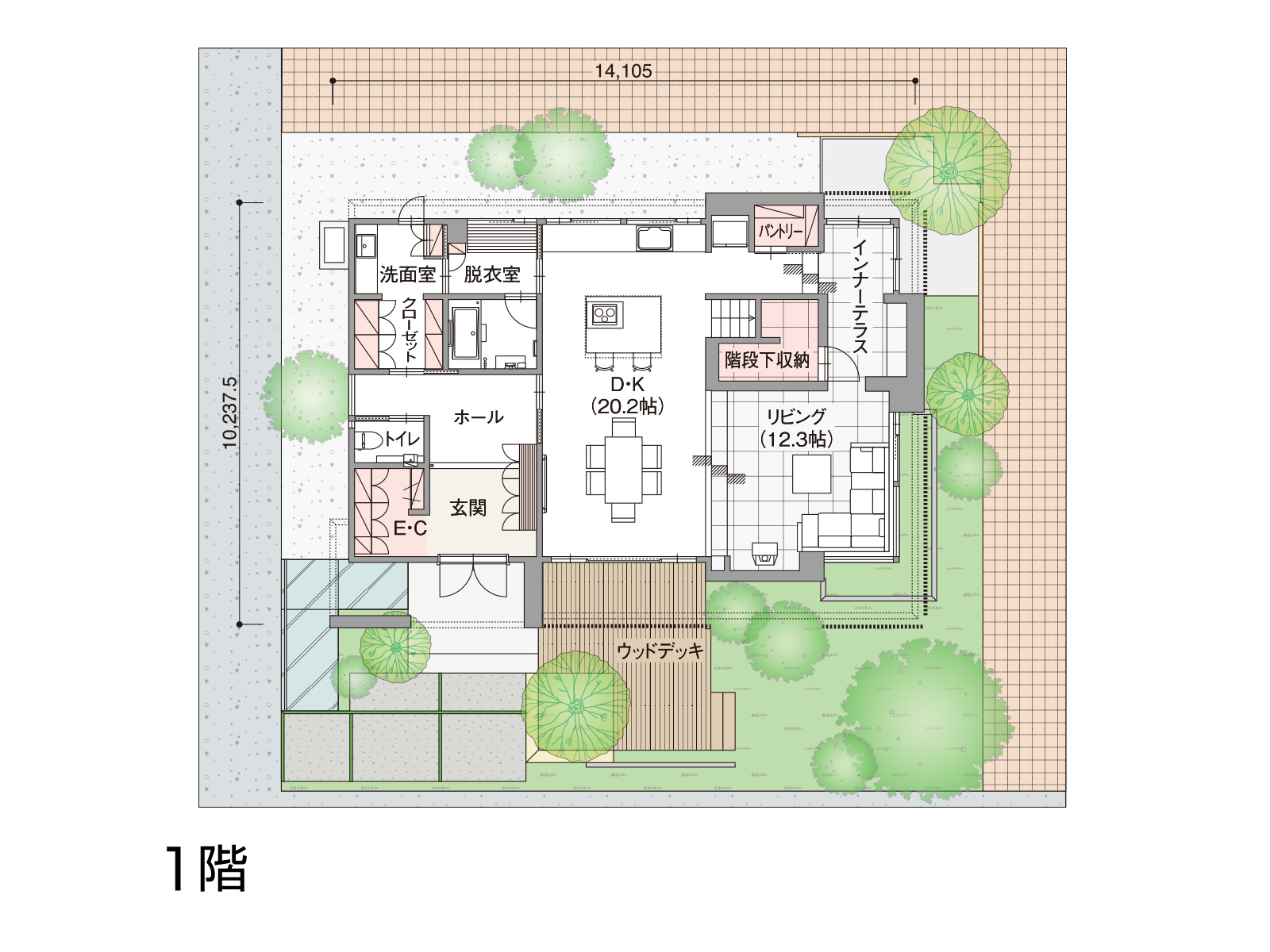 【甲府】の間取り1F