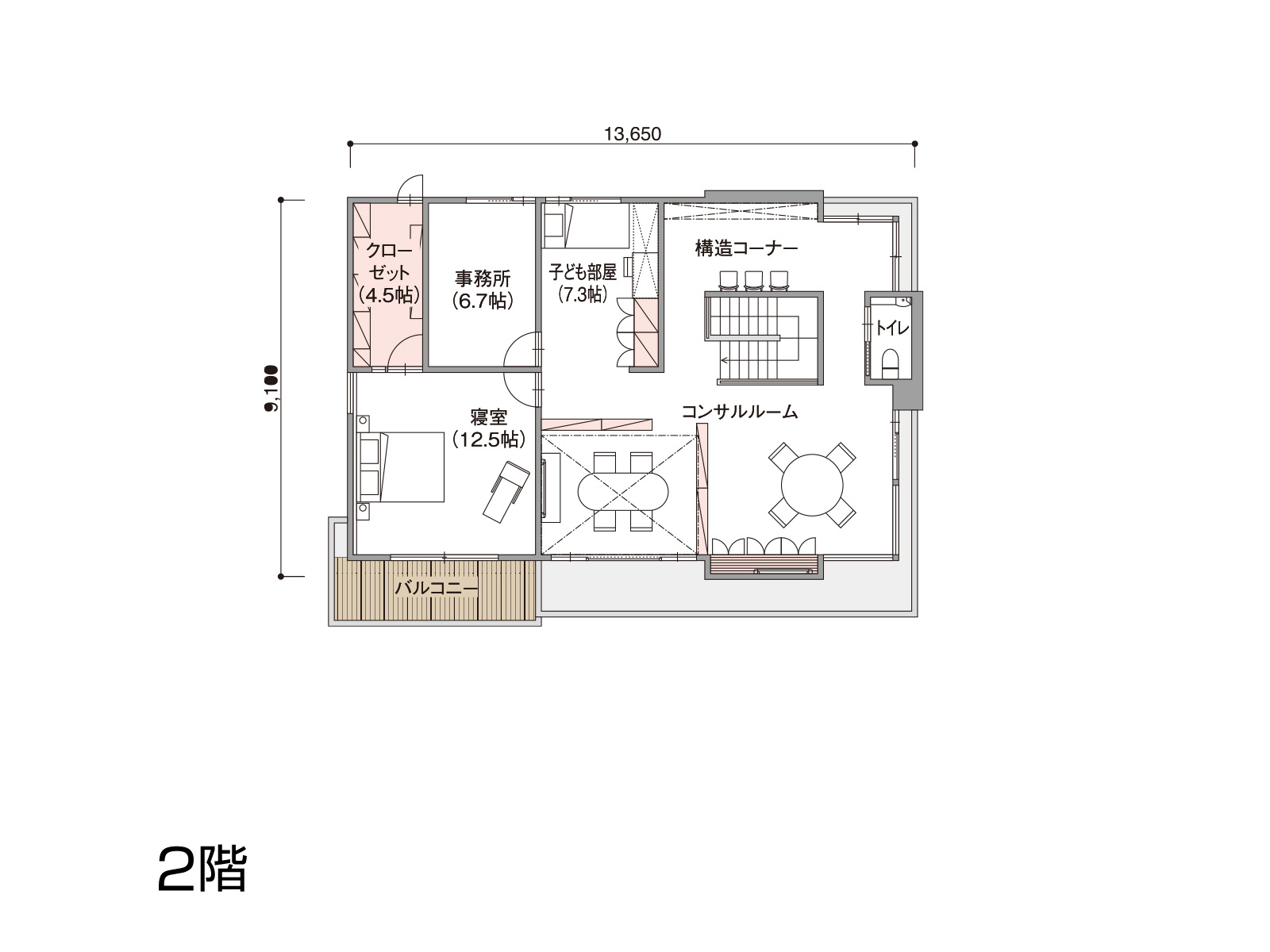 【甲府】の間取り2F