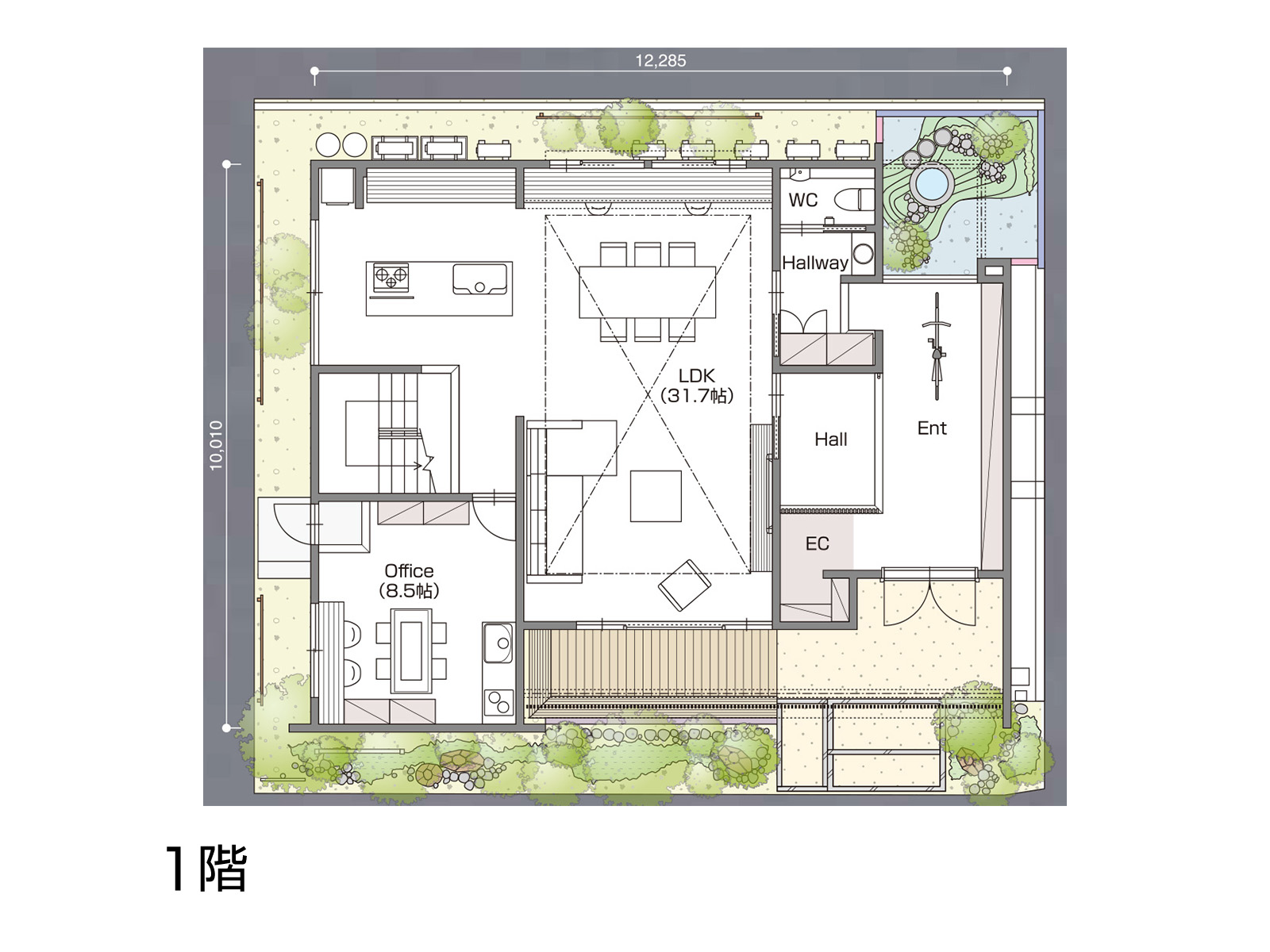 【たまプラーザ】の間取り1F