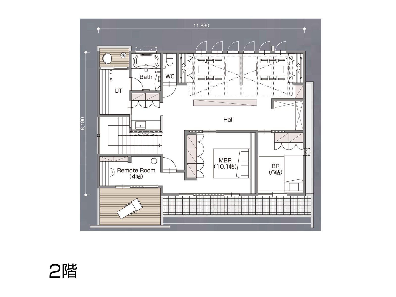 【たまプラーザ】の間取り2F