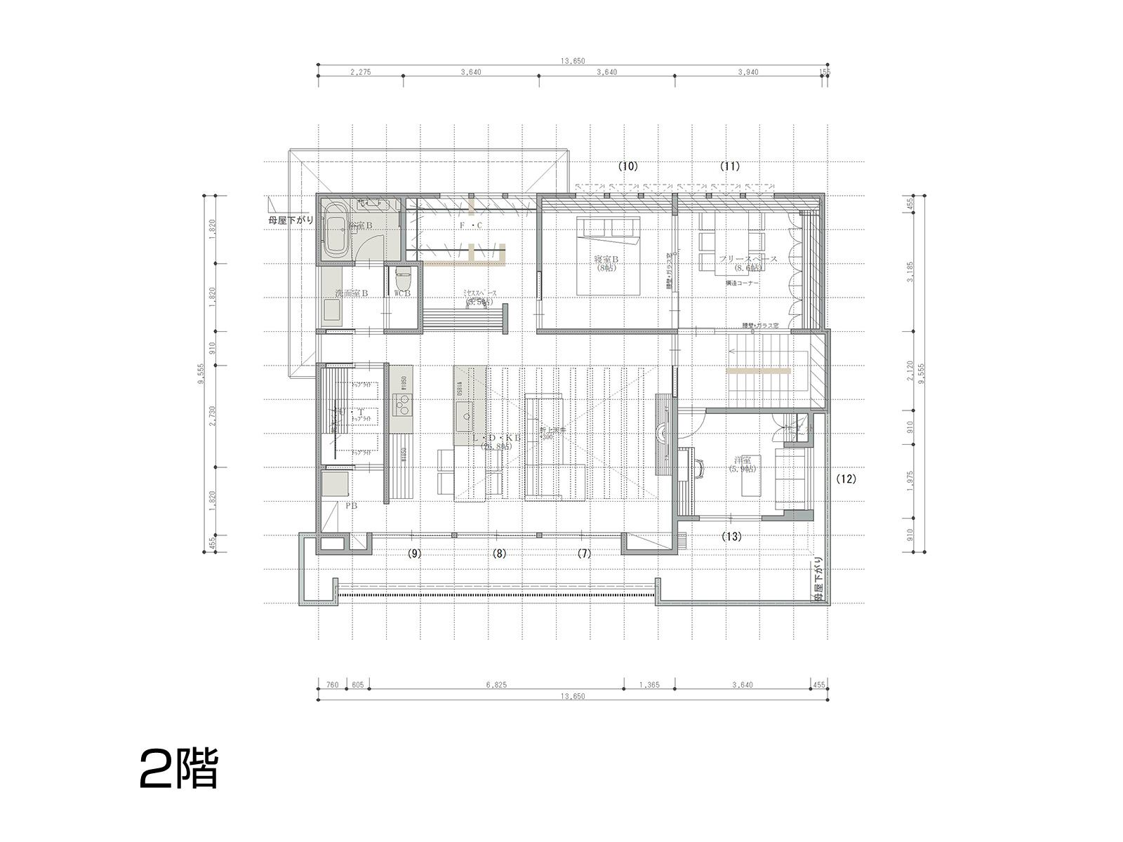 【平沼橋第四】の間取り2F