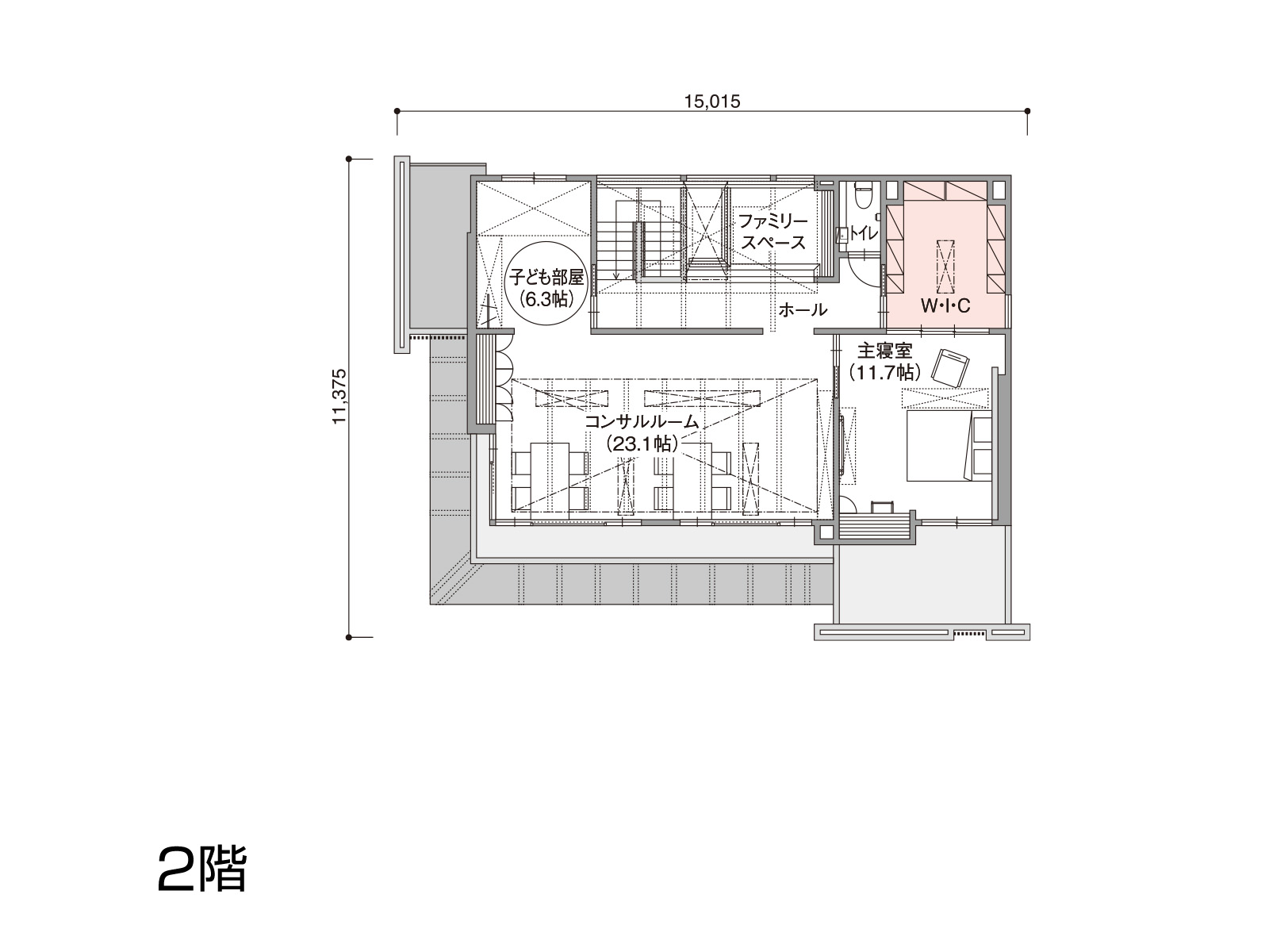 【日立】の間取り2F