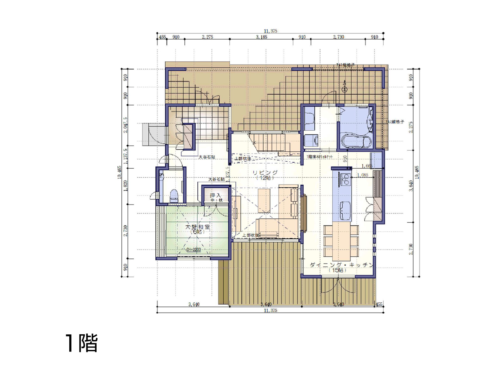 【元今泉リアルサイズ】の間取り1F