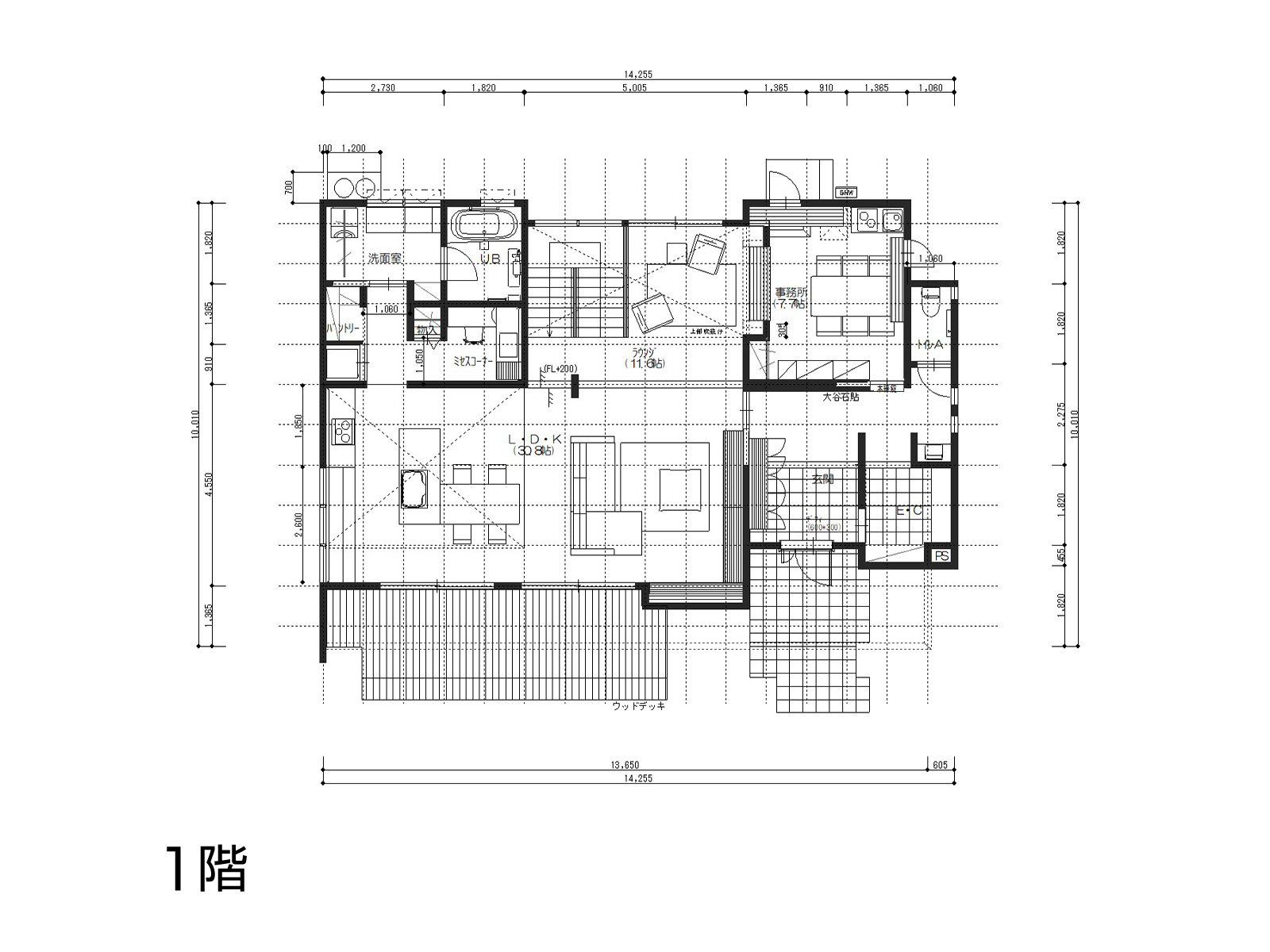 【ベルモール】の間取り1F